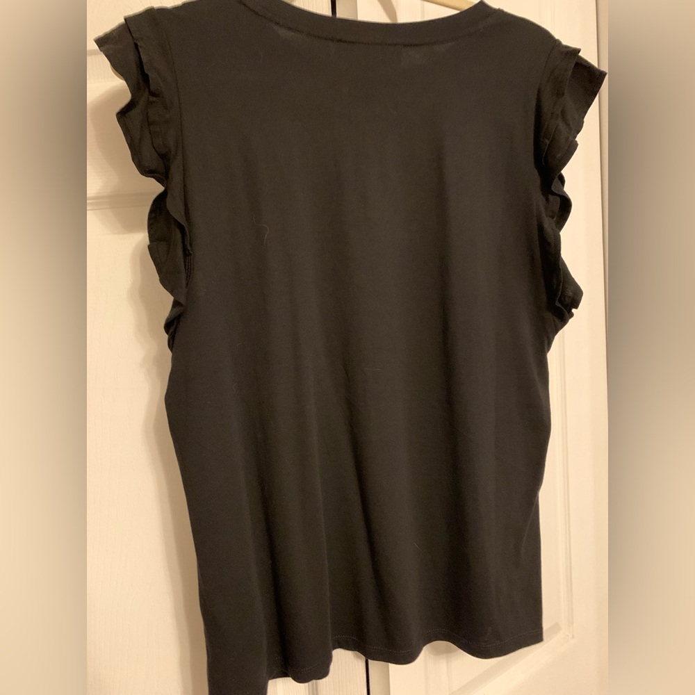 MICHAEL MICHAEL KORS Sleeveless Tee With Ruffles, Medium, Good Condition - Picture 5 of 9